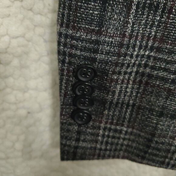 VTG Joseph Abboud Hamilton Soft Coat Blazer Jacket  42 R Windowpane Sport Coat - Picture 10 of 16